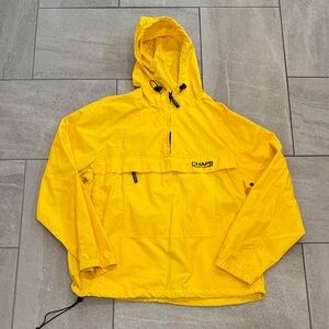 Chaps Ralph Lauren Men’s Yellow Hooded Pull-Over Anorak, Sz L